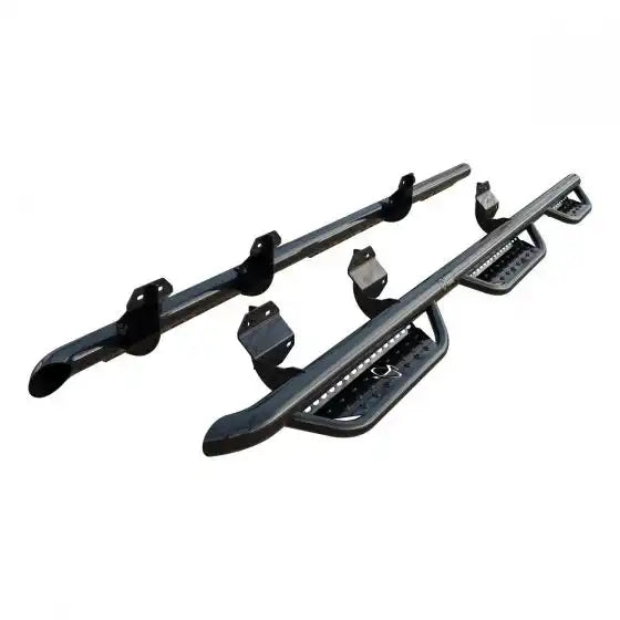 Ranch Hand RSF17DC8B6S Nerf Bar - Truck Wheel to Wheel With Drop Down Steps With Be