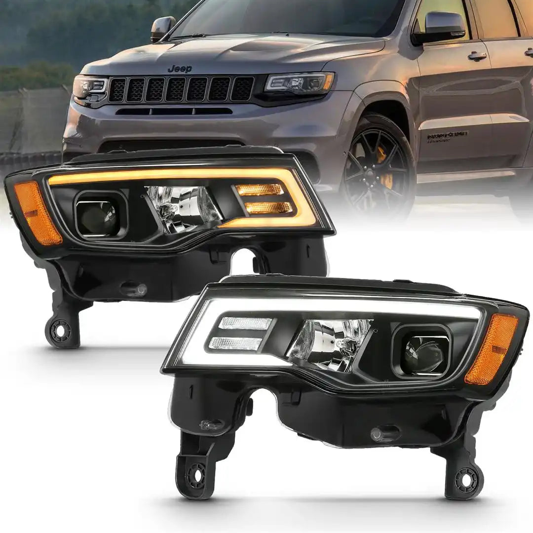 ANZO USA 111418 Headlight Assembly Halogen Bulb Projector Beam With Switchback Dayt