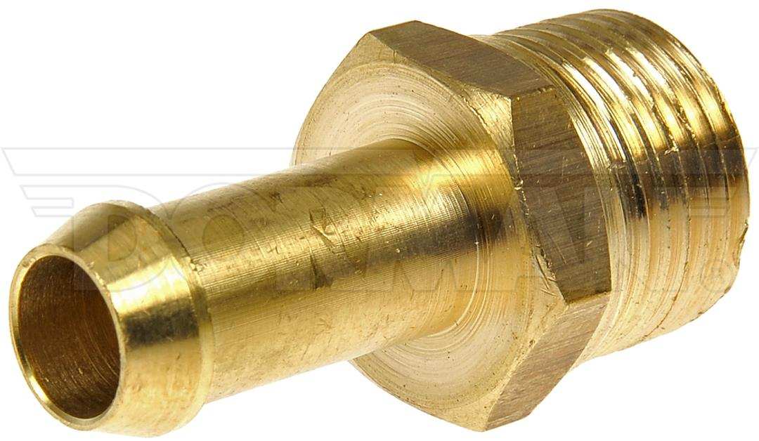 Dorman 785-406D Fuel Line Fitting OE Solutions ™ Inverted Flare Male Connector Barbed End 3/8 Inch MNPT Thread Size 1.46 Inch Length Brass