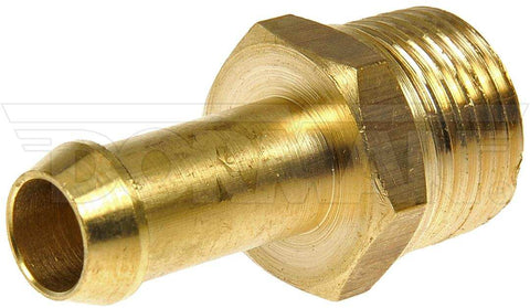 Dorman 785-406D Fuel Line Fitting OE Solutions ™ Inverted Flare Male Connector Barbed End 3/8 Inch MNPT Thread Size 1.46 Inch Length Brass