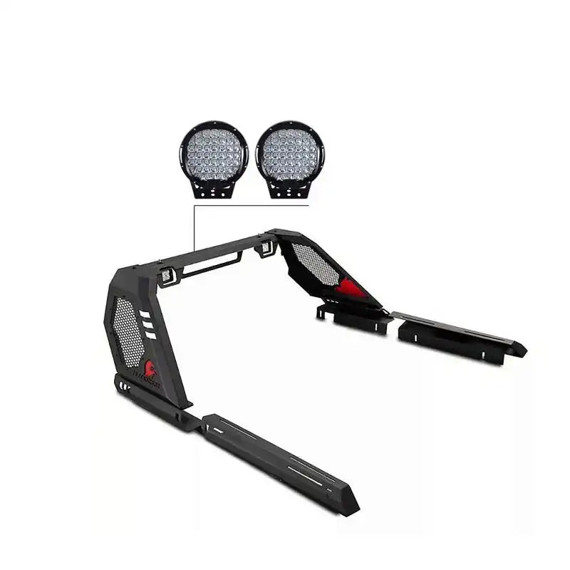 Black Horse Offroad VIRB06B-PL69B Truck Bed Bar Vigor Modular With Extended Side R