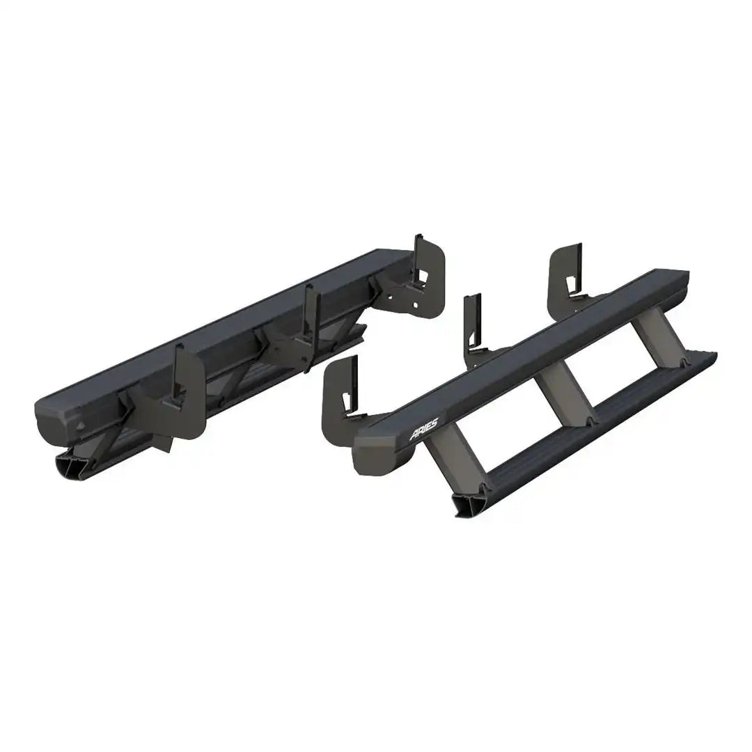 Aries 3047901 Running Board ActionTrac  Powder Coated Carbide Black Aluminum Li