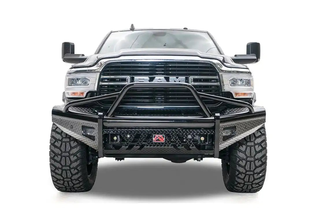 Fab Fours DR19-S4462-1 Bumper Black Steel One Piece Design Direct Fit Mounting Ha