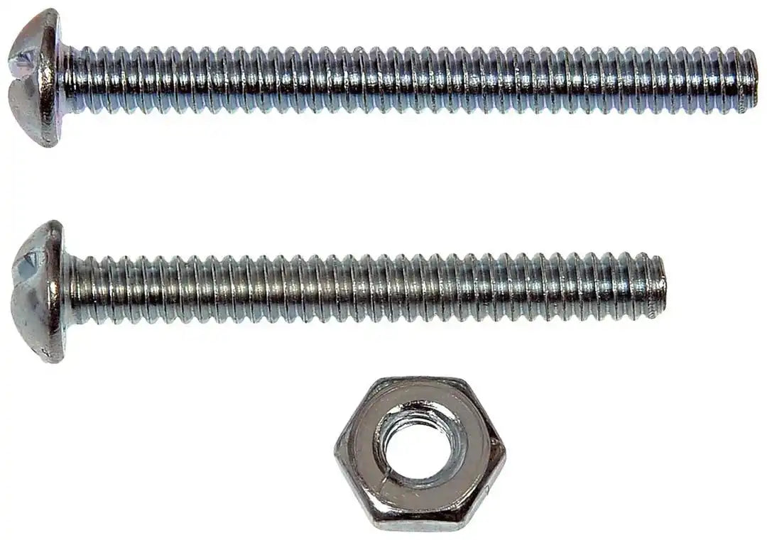 Dorman 784-604 Bolt AutoGrade ™ Stove Bolt With Nuts 3/16-24 Inch Coarse Thread 1-1/2 Inch Length and 1-3/4 Inch Length Slotted Head Natural Zinc-Plated Grade 2 Steel Set of 6