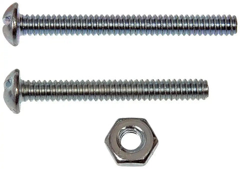 Dorman 784-604 Bolt AutoGrade ™ Stove Bolt With Nuts 3/16-24 Inch Coarse Thread 1-1/2 Inch Length and 1-3/4 Inch Length Slotted Head Natural Zinc-Plated Grade 2 Steel Set of 6