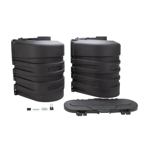 Camco 50502 Propane Tank Cover For Dual 20 Pound Tanks While Mounted Protection Fro