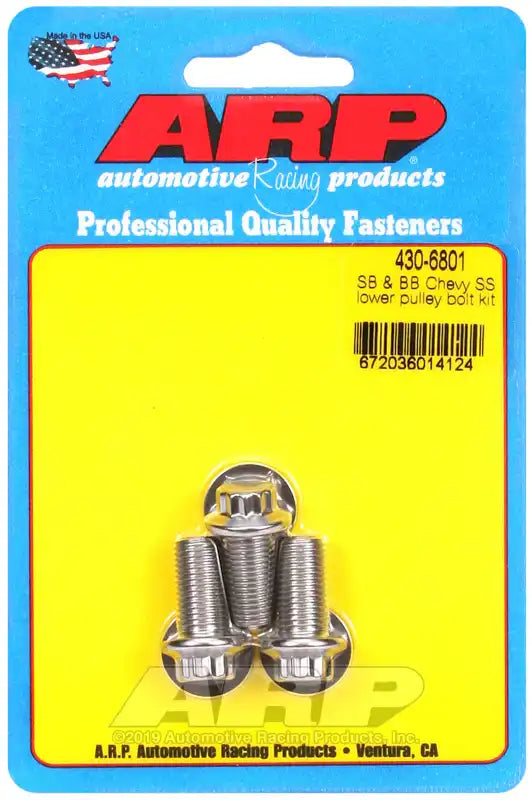 ARP Auto Racing 430-6801 Water Pump Pulley Bolt For Use With Small Block/ Big Block 