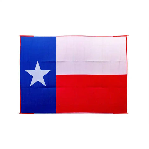 Camco 42860 Patio Mat 12 Foot x 9 Foot Texas Flag Design UV Resistant Material Wi