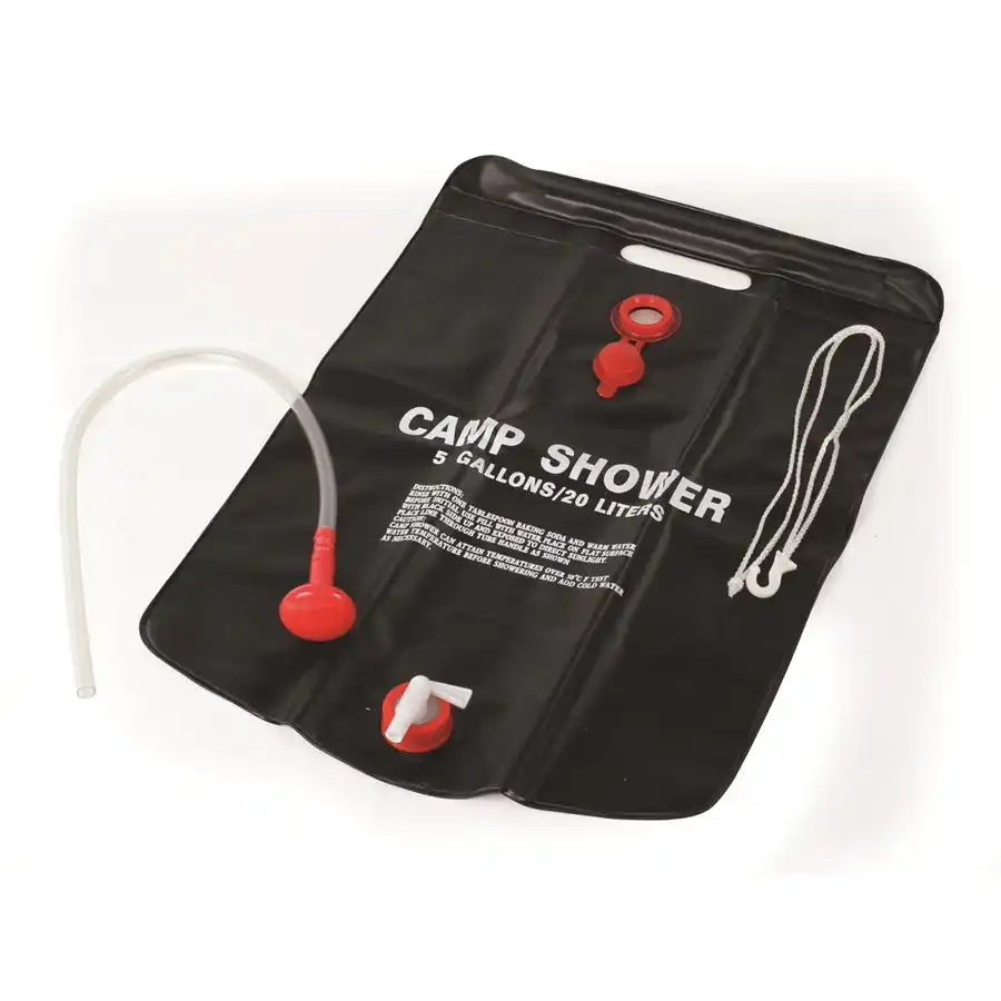 Camco 51368 Camp Shower 20 Liter (5.28 Gallon) Capacity Gravity Powered Solar Heated