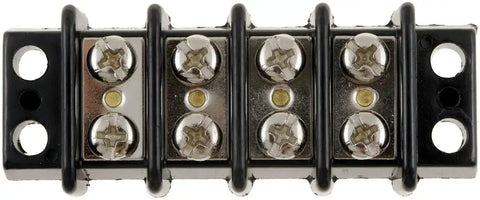 Dorman 85685 Wire Terminal Block Conduct-Tite ® 8 Pole Screw Termination Black/ Silver Plastic And Aluminum Base/ H62 Brass And Steel Terminals