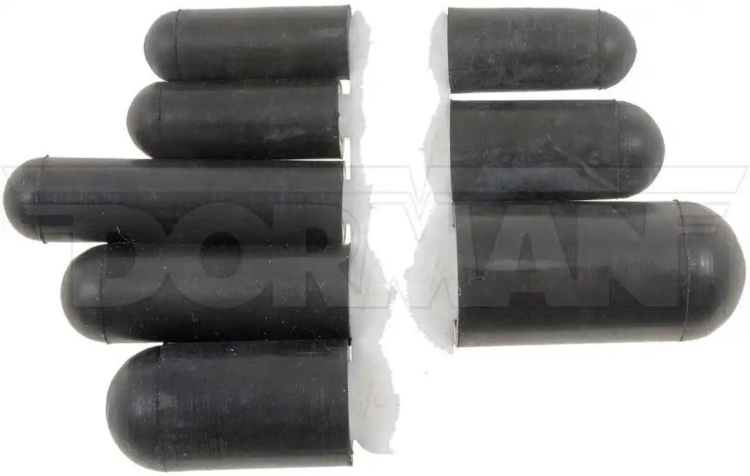 Dorman 47396 Vacuum Cap Vacu-Tite® Contains One 5/32 Inch/ One 7/32 Inch/ One 5/16 Inch/ One 3/8 Inch/ Two 3/16 Inch/ Two 1/4 Inch Black Rubber Set Of 8