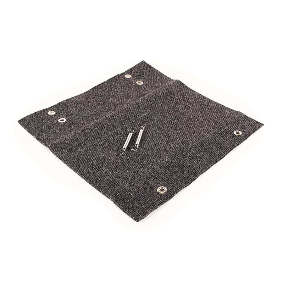 Camco 42925 Entry Step Rug Wrap Around Hook and Spring 18 Inch Width Grey Carpet