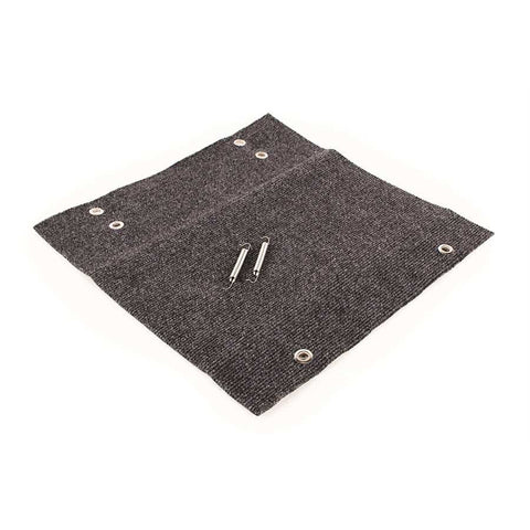 Camco 42925 Entry Step Rug Wrap Around Hook and Spring 18 Inch Width Grey Carpet