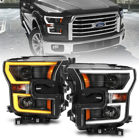 ANZO USA 111357 Headlight Assembly Halogen Bulb Projector Beam/ Double Plank Switch