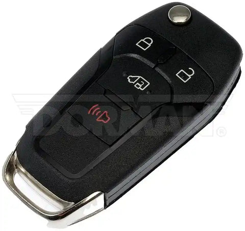 Dorman 99296ST Key Fob OE Solutions ™ OE Replacement 4 Button Black FCC/ IC Warning With Batteries And Uncut Key Blade