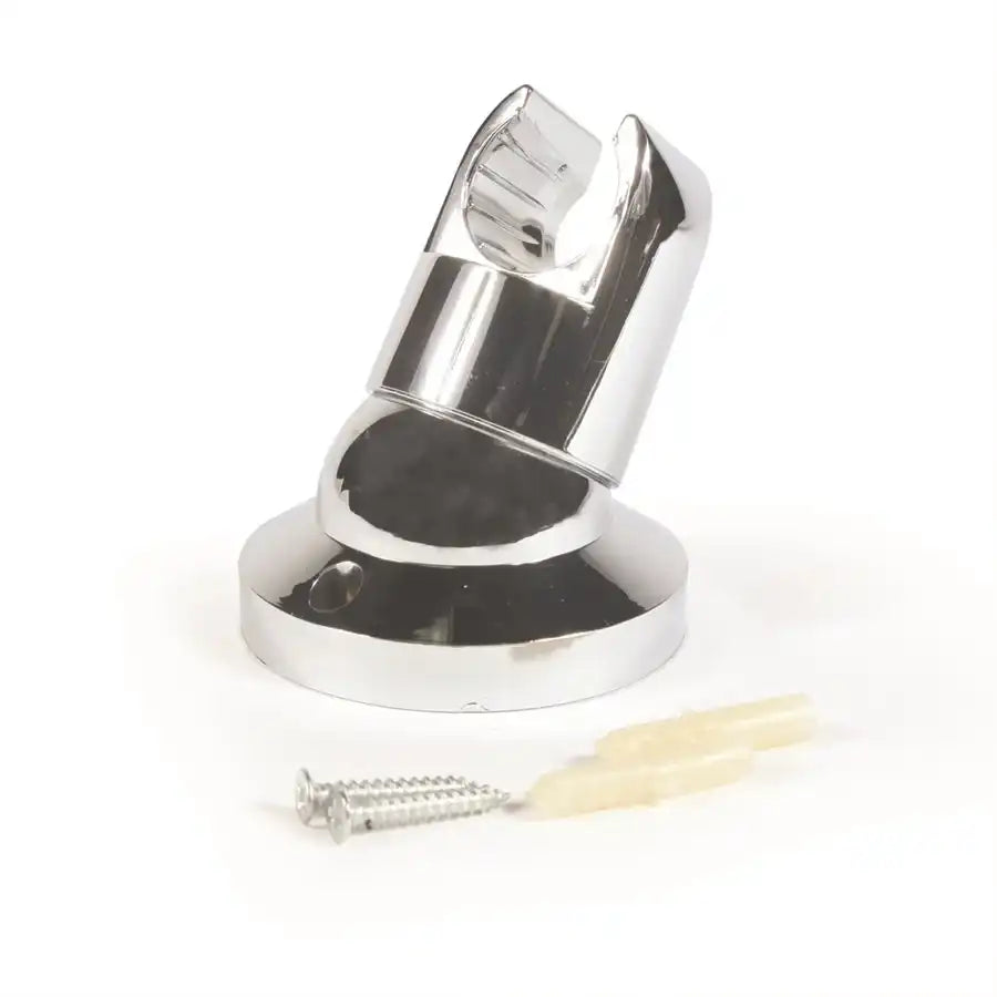 Camco 43719 Shower Head Mount Wall Mount Adjustable With Swivel Chrome