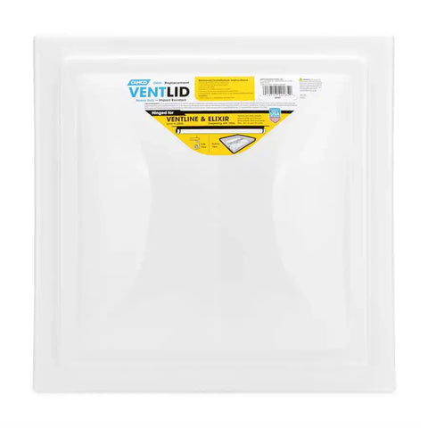 Camco 40185 Roof Vent Lid Roof Vent Lid Display Cardboard Box With 6 White Ventlin