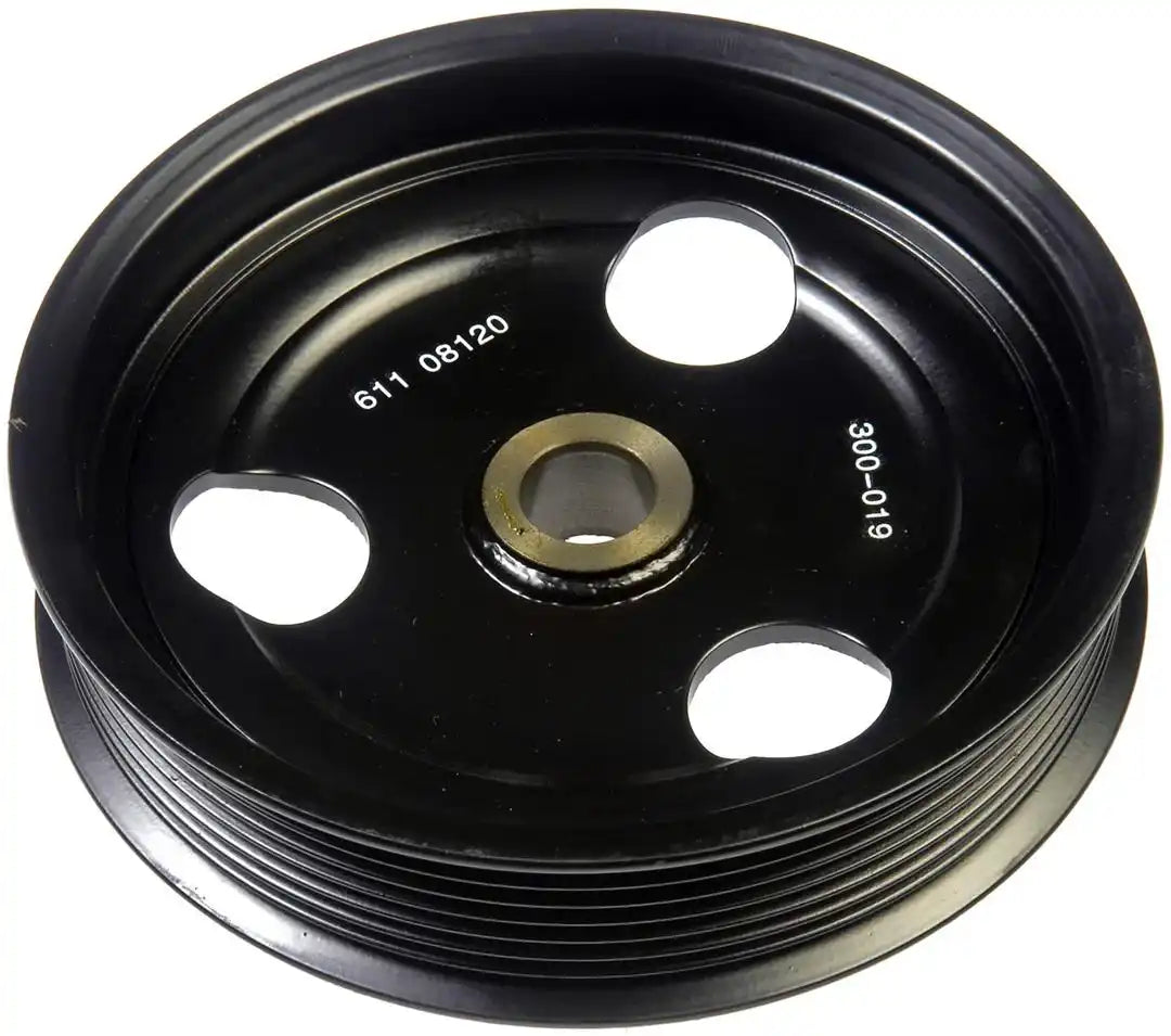 Dorman 300-019 Power Steering Pump Pulley OE Solutions ™ OE Replacement 8 Groove Serpentine Belt Black Steel