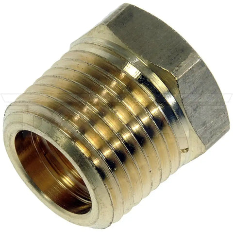Dorman 785-440D Tube End Fitting Nut OE Solutions ™ 3/8 Inch MNPT x 1/4 Inch FNPT End Size 0.71 Inch Length Brass Single Clamshell Package