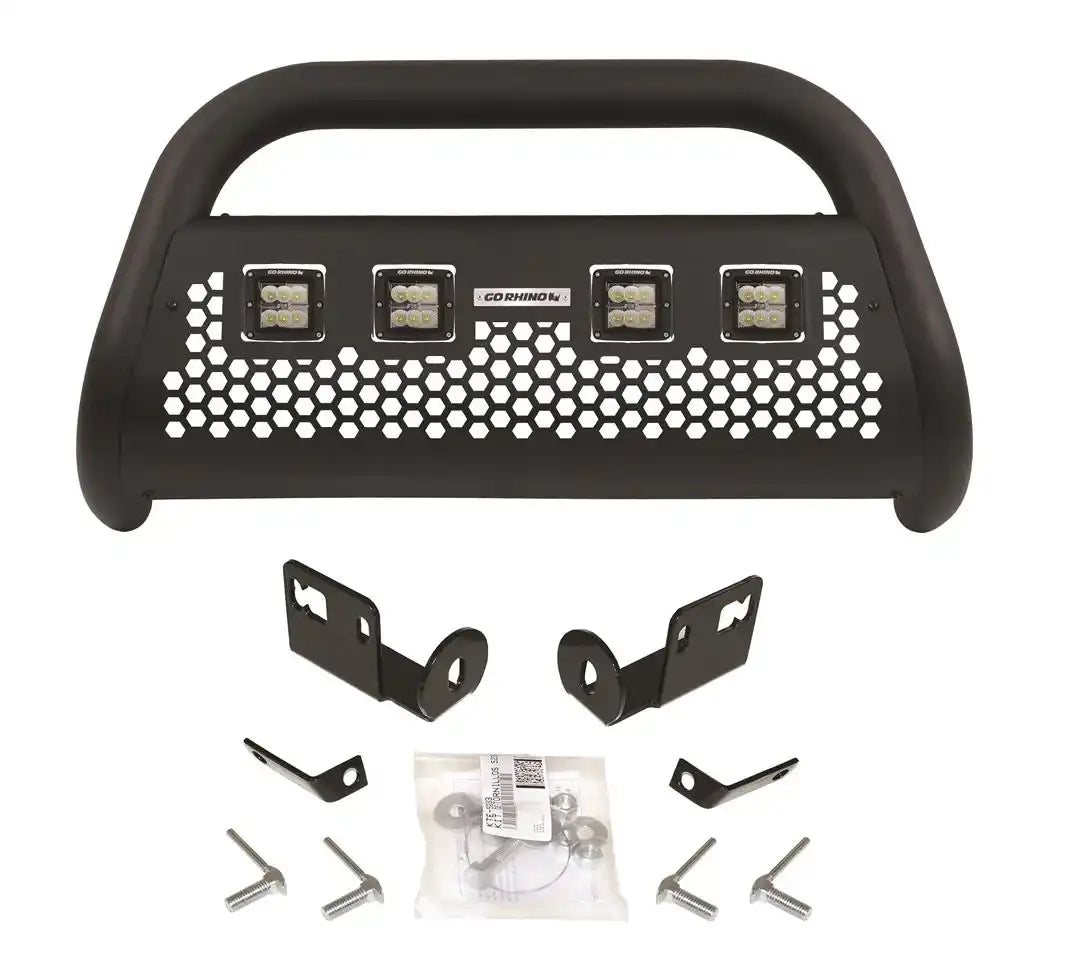 Go Rhino 55664LT Bull Bar Rhino! Charger- RC2 Light Ready Black Textured Powder Co