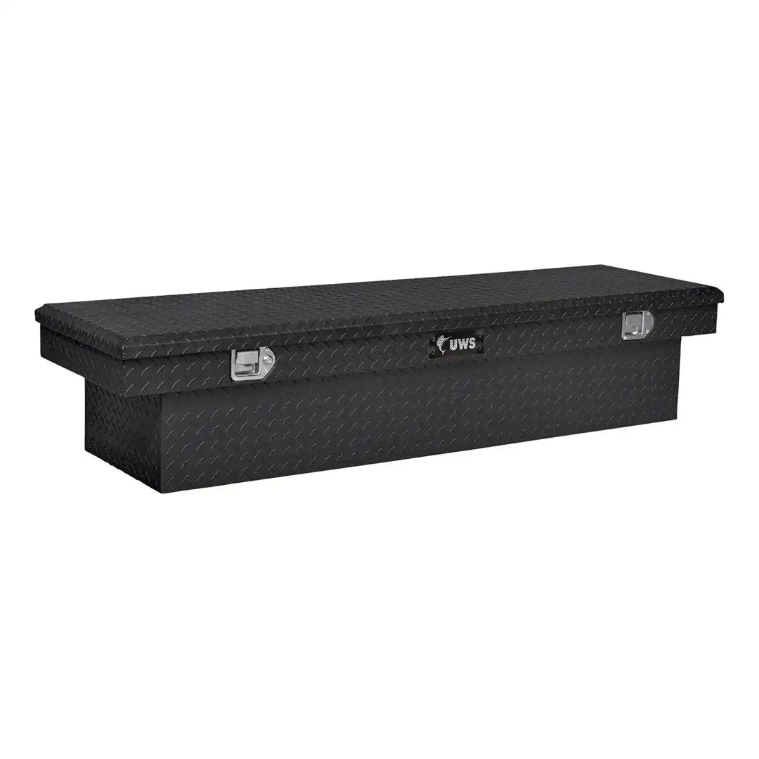 UWS TBS-72-MB Tool Box Crossover Single Lid Diamond Tread Matte Black Aluminum 
