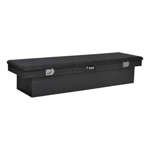 UWS TBS-72-MB Tool Box Crossover Single Lid Diamond Tread Matte Black Aluminum 
