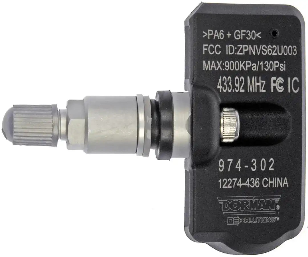 Dorman 974-302 Tire Pressure Monitoring System - TPMS Sensor OE Solutions ™ OE Replacement Sensor Only 433 MHz Single