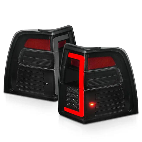 ANZO USA 311409 Tail Light Assembly LED Smoke Lens Black Housing With Sequential 