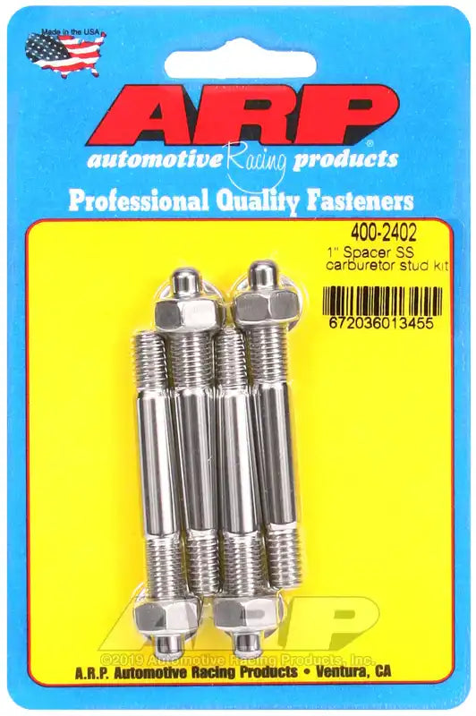 ARP Auto Racing 400-2402 Carburetor Stud Kit For Use With 1 Inch Spacer 5/16 Inch D