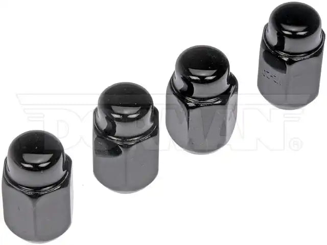 Dorman 711-211 Lug Nut Auto Grade ™ OE Replacement 1/2-20 Thread Size 60 Degree Conical Seat Acorn Lug 1.41 Inch Overall Length 13/16 Inch Hex Size Black Steel Pack Of 4