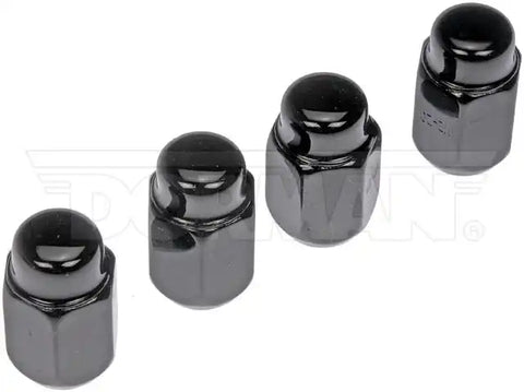 Dorman 711-211 Lug Nut Auto Grade ™ OE Replacement 1/2-20 Thread Size 60 Degree Conical Seat Acorn Lug 1.41 Inch Overall Length 13/16 Inch Hex Size Black Steel Pack Of 4