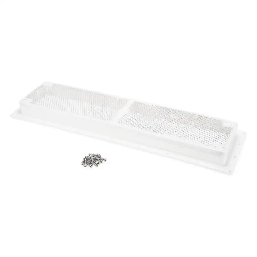 Camco 42161 Refrigerator Vent Base For Ventilation of RV Refrigerator Unit For Dometic/ Camco and Newer Norcold Covers Polar White Plastic