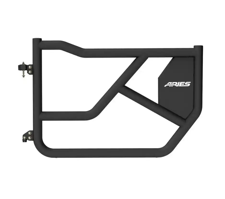 Aries 1500250 Door Tubular Lower Half Powder Coat Black Carbon Steel Set Of 2