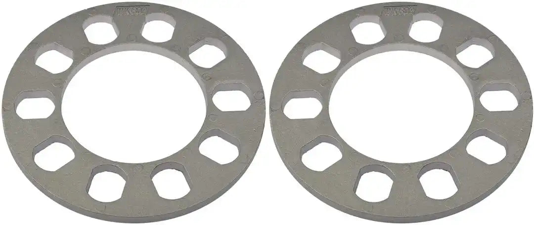 Dorman 711-914 Wheel Spacer AutoGrade ™ 5 x 4.5 Inch Primary Bolt Pattern 0.326 Inch Thick Slide Over Mount 89.5 Millimeter Bore Diameter Silver Aluminum Set of 2