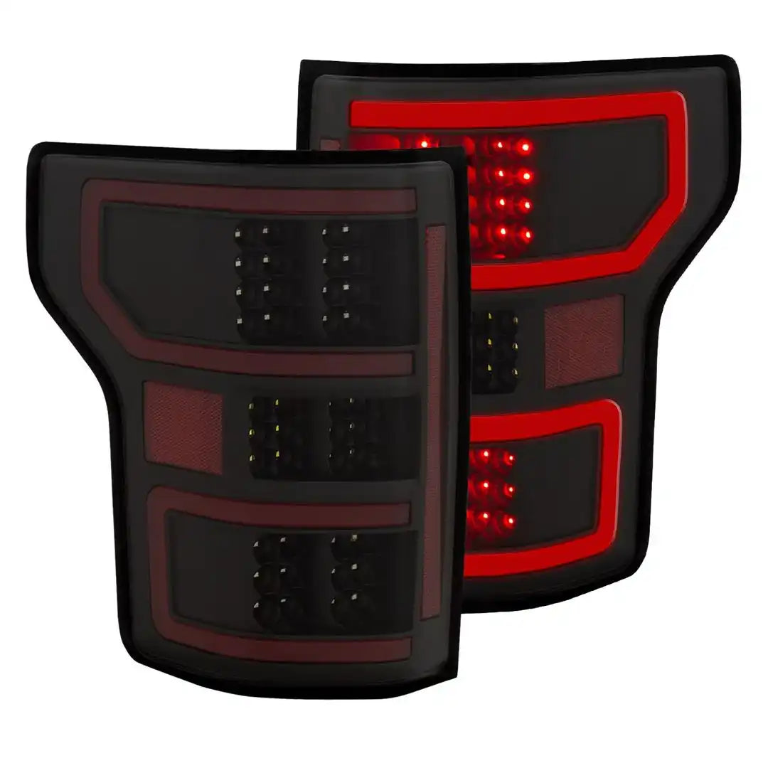 ANZO USA 321338 Tail Light Assembly LED Clear Lens Black Housing Clear/ Red Bulbs