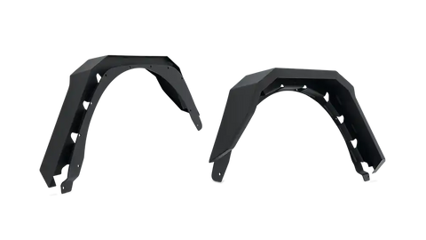 Body Armor JL-6103 Fender Flare Flat Style 5-3/4 Inch Tire Coverage Textured Powde