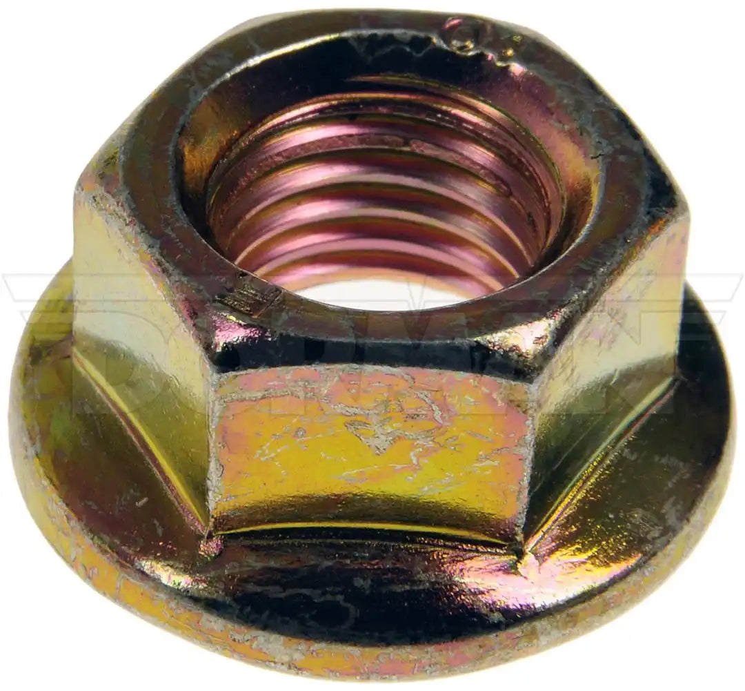 Dorman 983-110D Nut AutoGrade ™ Flanged Nut M10-1.25 Thread Size Yellow Zinc Steel Pack of 4 Clamshell Package