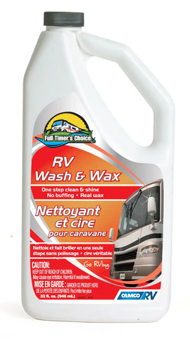 Camco 40490 Car Wash Liquid With Wax 32 Ounce With English/ French Language Packaging
