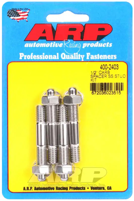 ARP Auto Racing 400-2403 Carburetor Stud Kit For Use With 1/2 Inch Spacer 5/16 Inch
