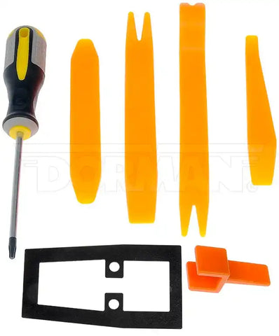 Dorman 926-288 Sliding Door Handle Repair Kit OE Solutions ™ Used To Repair Broken Sliding Door Handle With 1 Expander Tool/ 3 Panel Tools/ 1 Bracket And 1 Screw Driver