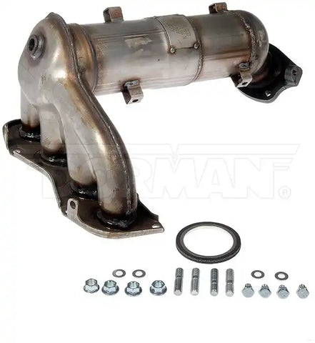 Dorman 674-050 Exhaust Manifold OE Solutions ™ OE Replacement With 1 Inlet Gasket/ 1 Outlet Gasket/ 4 Studs/ 4 Bolts/ 4 Washers And 4 Nuts