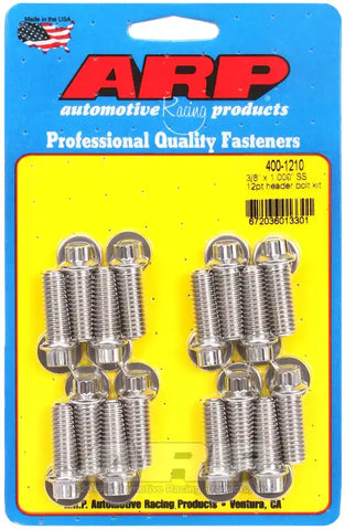 ARP Auto Racing 400-1210 Exhaust Header Bolt Universal 3/8 - 16 Inch Thread Size 1