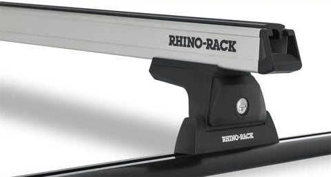Rhino-Rack JA6249 Heavy Duty RLT600 Trackmount Silver 2 Bar Roof Rack