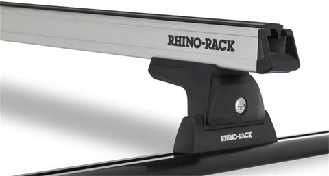 Rhino-Rack JA6250 Heavy Duty RLT600 Trackmount Silver 2 Bar Roof Rack