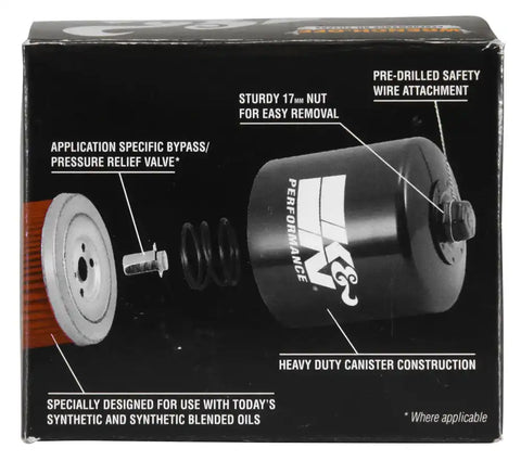 K&N KN-184 Oil Filter Powersports Canister