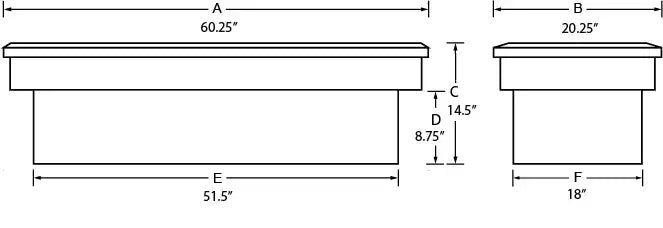 Lund 9201LP - Truck Bed Rail-To-Rail Tool Box – TruckPoint: Truck ...