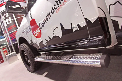Dee Zee DZ16402 Tubes - 6 Oval Black Tread Aluminum