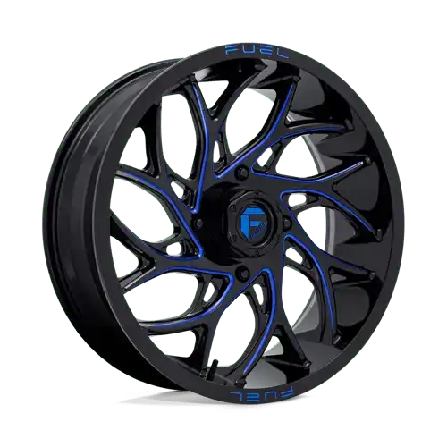 D778 20X7 4X156 G-BLK-MILL-BLU 13MM