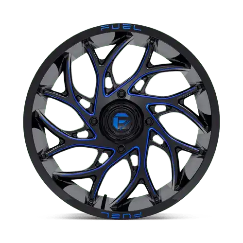 D778 22X7 4X156 G-BLK-MILL-BLU 00MM