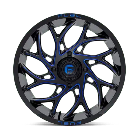 D778 20X7 4X156 G-BLK-MILL-BLU 13MM